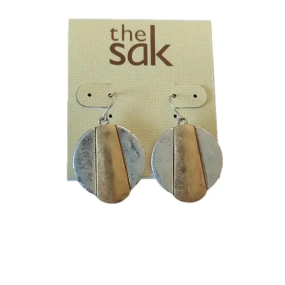 THE Sak women's silver and gold earrings - Picture 1 of 4